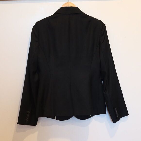 JCREW Super 110s 100% wool blazer black tailored suit jacket old money 6 flaw - Picture 3 of 11